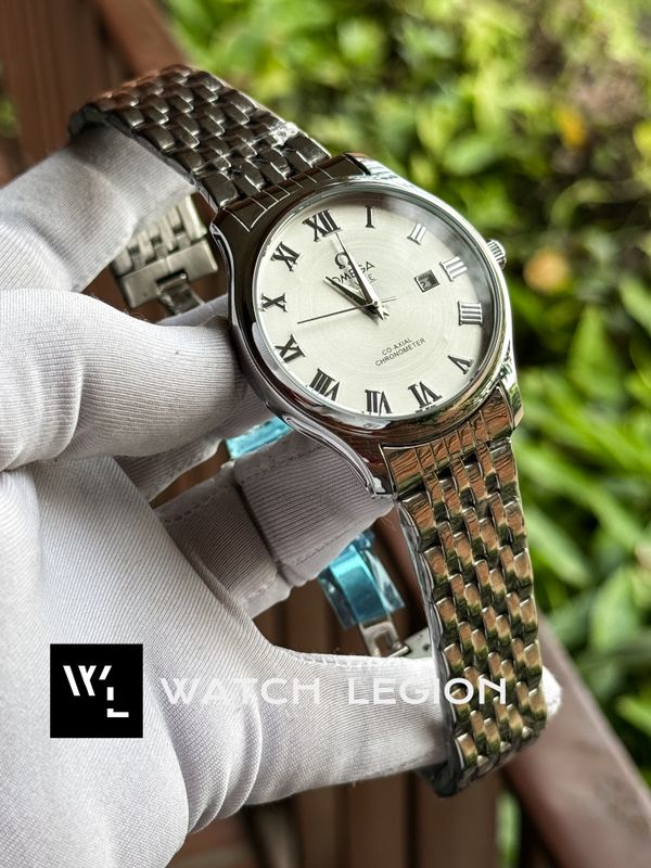 OMEGA DE VILLE FULL SILVER WHITE DIAL SWEEP