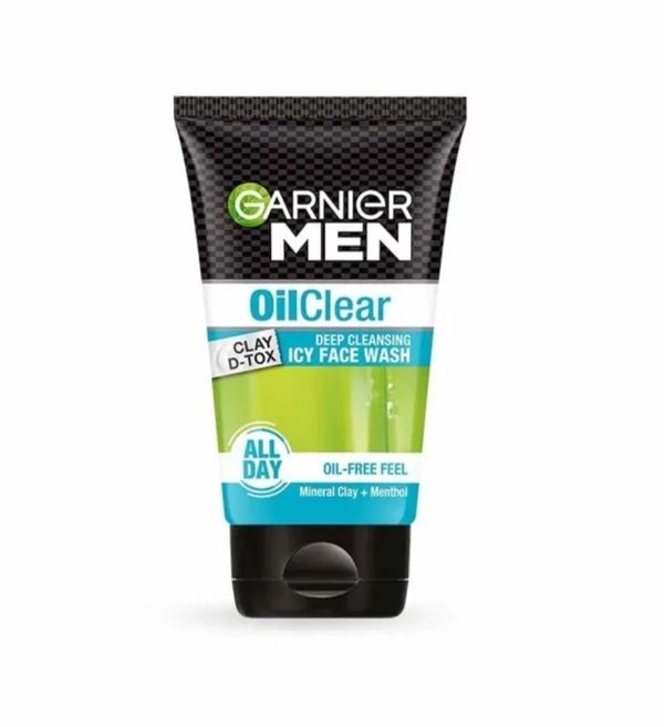 Garnier Men Oil Clear Deep Cleansing Icy face wash used for male - 100 ml