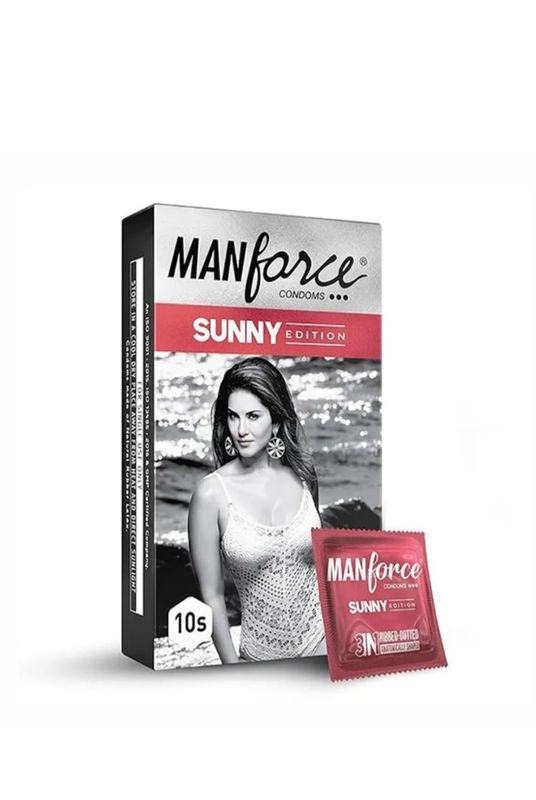 Manforce Sunny Edition Ribbed & Dotted Condoms - 10pcs Pack