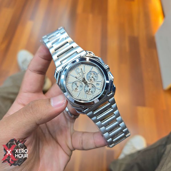 Bvlgari Octagon Shape Chronograph | Green,Blue, Grey, Black