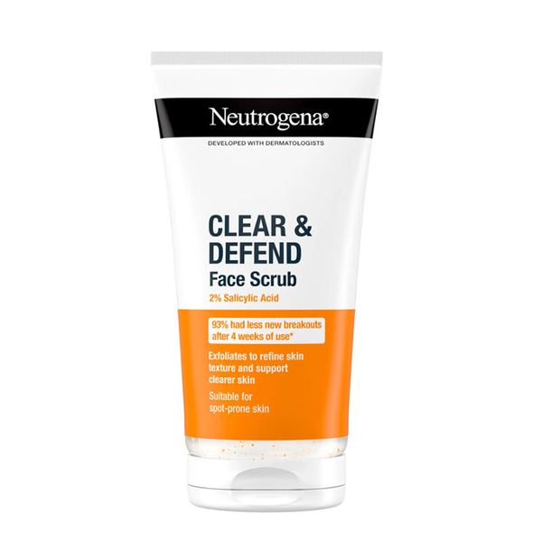 Neutrogena Clear & Defend 2% Salicylic Acid Face Scrub – 150ml