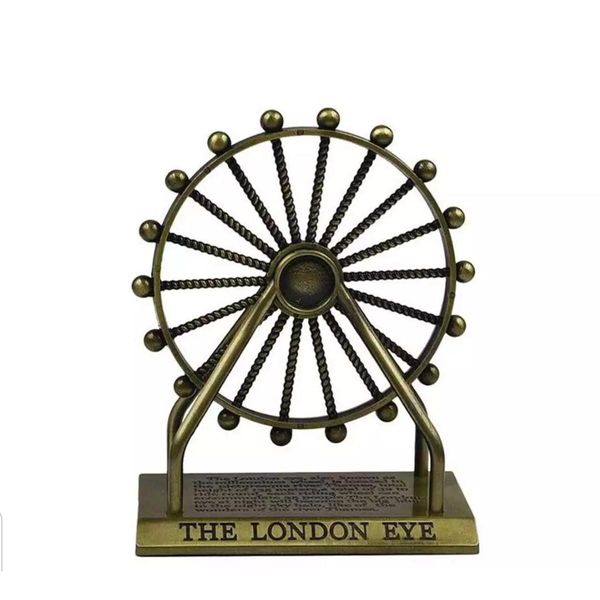 The London Eye Ferris Wheel Building Model Metal Bronze Showpiece