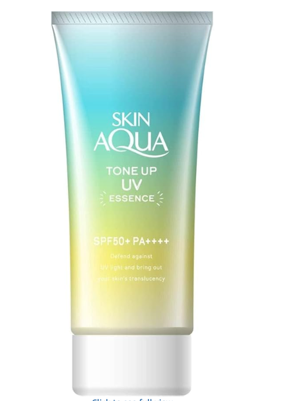 Skin Aqua Sunscreen Tone Up Uv Essence Mint Green Color 2.82oz (80g)