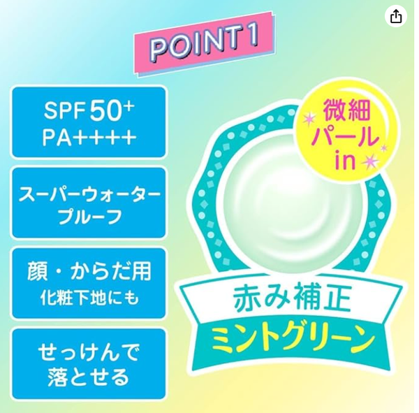 Skin Aqua Sunscreen Tone Up Uv Essence Mint Green Color 2.82oz (80g) - Image 2