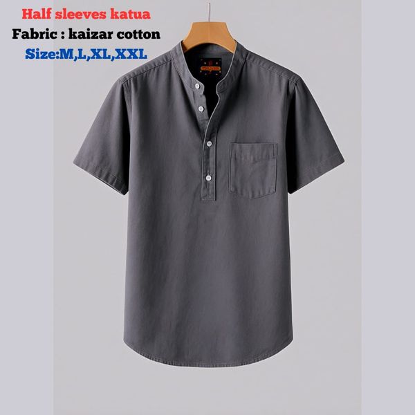 Kaizar Cotton Half Sleeves Katua for Men ✨