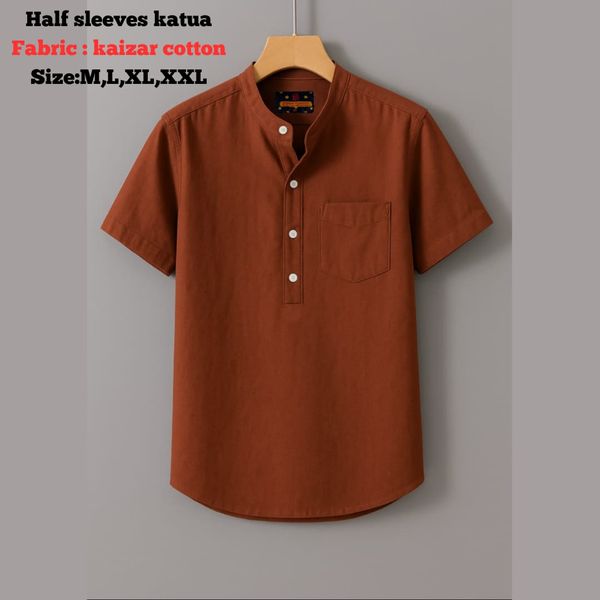 Kaizar Cotton Half Sleeves Katua for Men đ§ĩâ¨