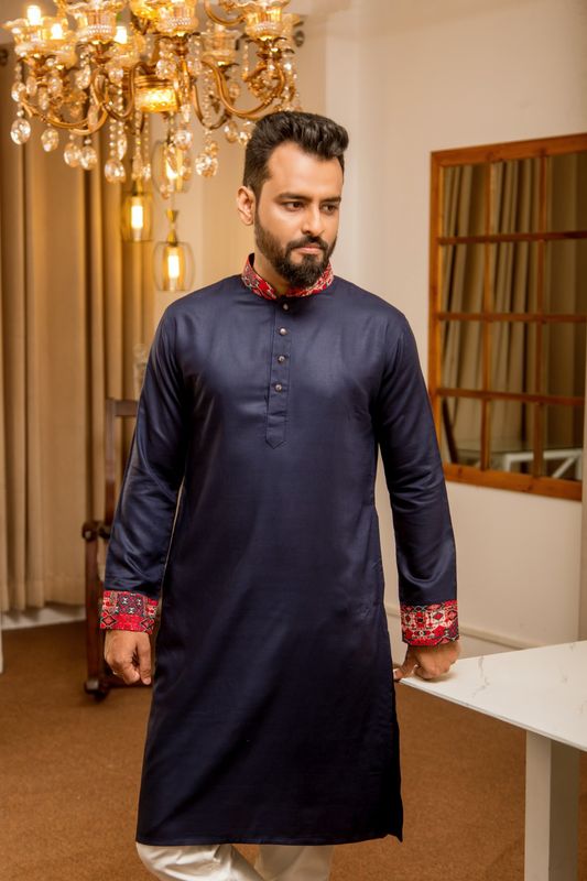 Men's Majestic Panjabi - Navy