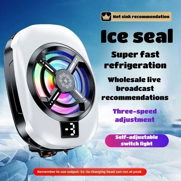 TL16 Mobile Phone Back-clip Cool Heat SinkSemiconductor Cooling Fan Radiator w/ Digital DisplayUniversal PUBG Game Cooler