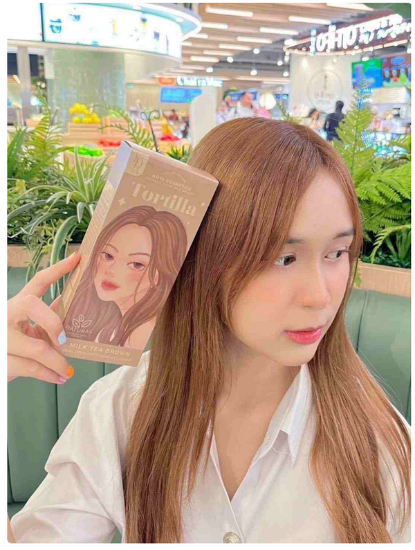 Kota Cosmetics Hair Color Cream Tortilla - Milk Tea Brown - Image 3