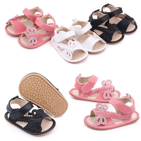 Baby Girls PU Leather Anti-Slip Grasshopper Comfortable Sandals (0-18 Months)