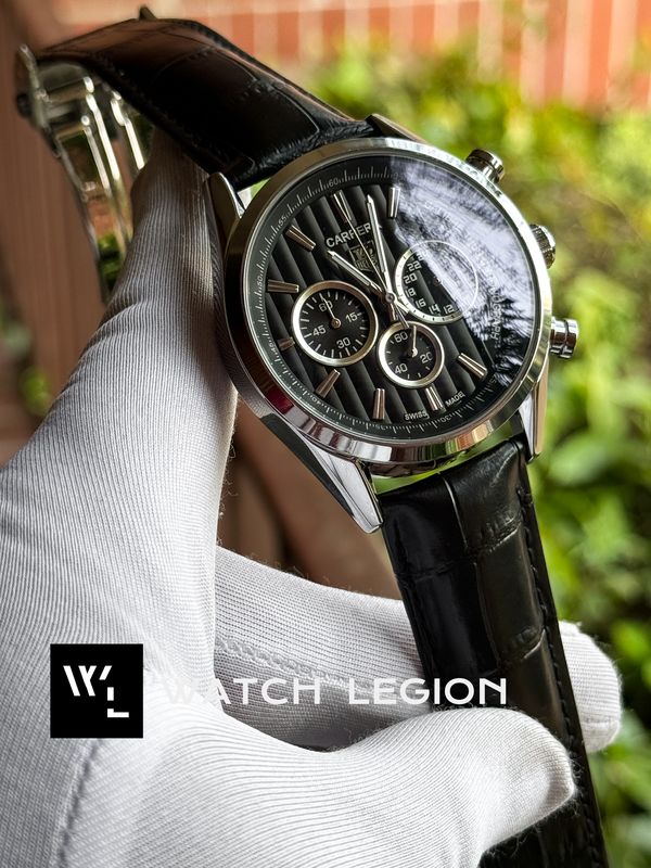 TAG BELT 1969 BLACK BELT SILVER CASE BLACK DIAL