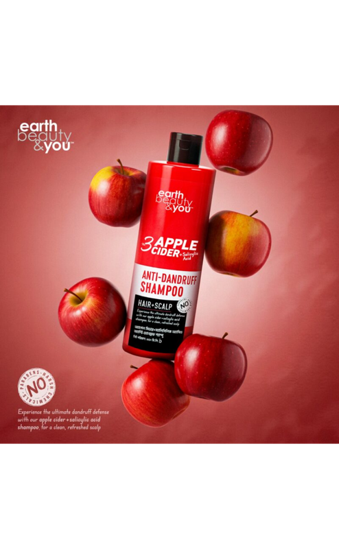 Earth Beauty & You  No. 3 Apple Cider + Salicylic Acid Anti-dandruff Shampoo 350ml - Image 3