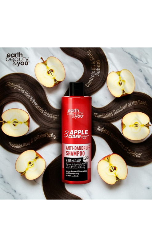 Earth Beauty & You  No. 3 Apple Cider + Salicylic Acid Anti-dandruff Shampoo 350ml - Image 4