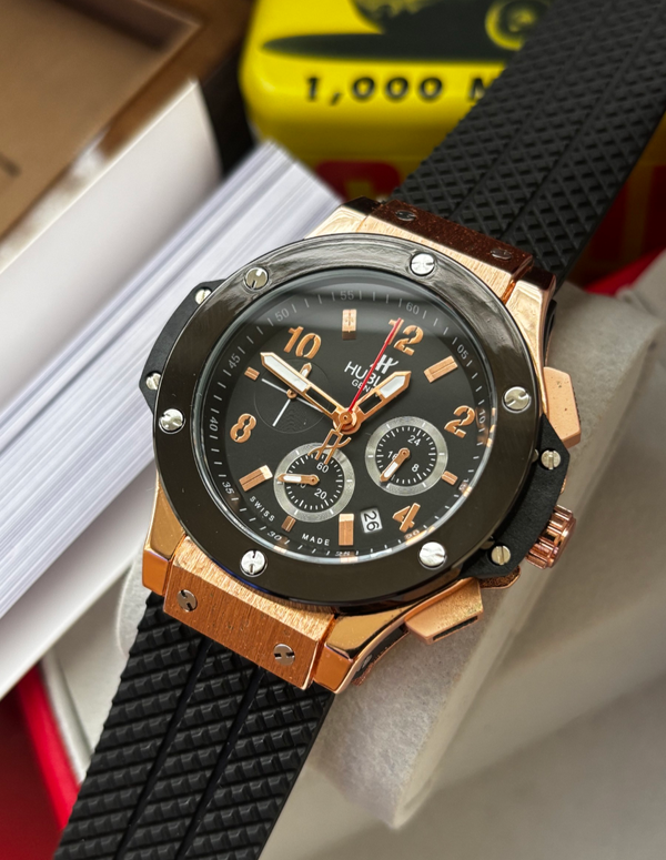 Hublot BB Belt Black RG Case Black Bezel