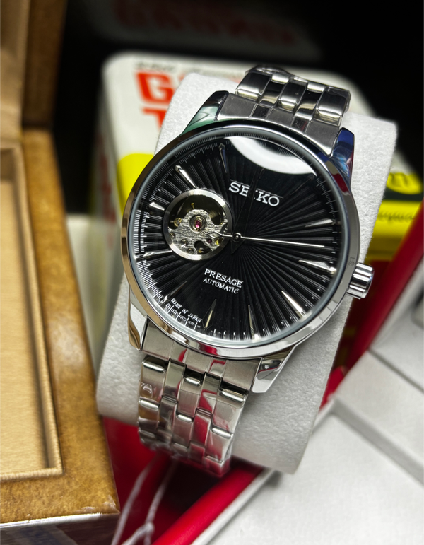 Seiko Automatic Chain Silver Black Dial