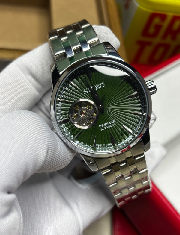 Seiko Automatic Chain Silver Green Dial