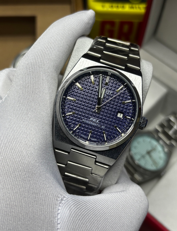 Tissot Prx Automatic Chain Silver Blue Dial