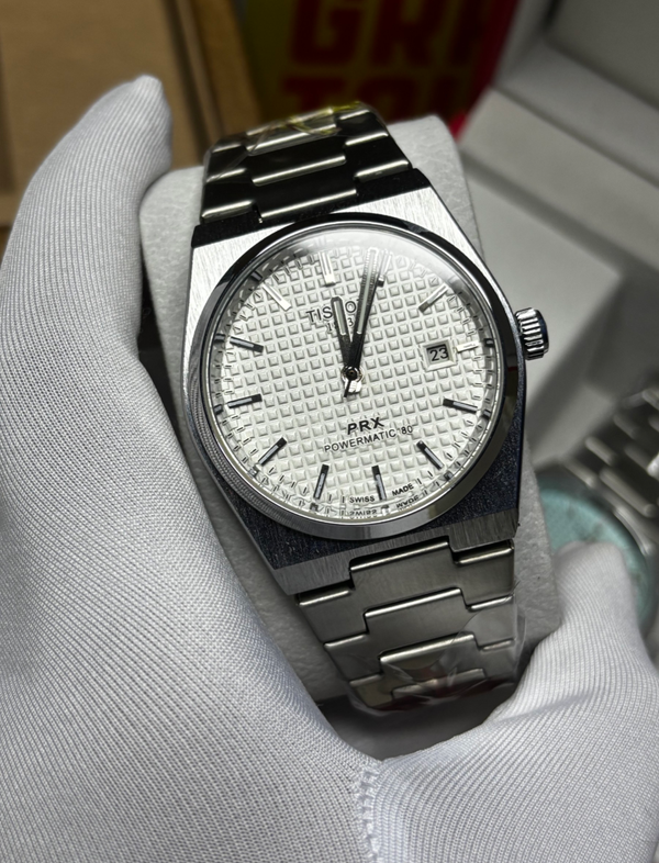 Tissot Prx Automatic Chain Silver White Dial