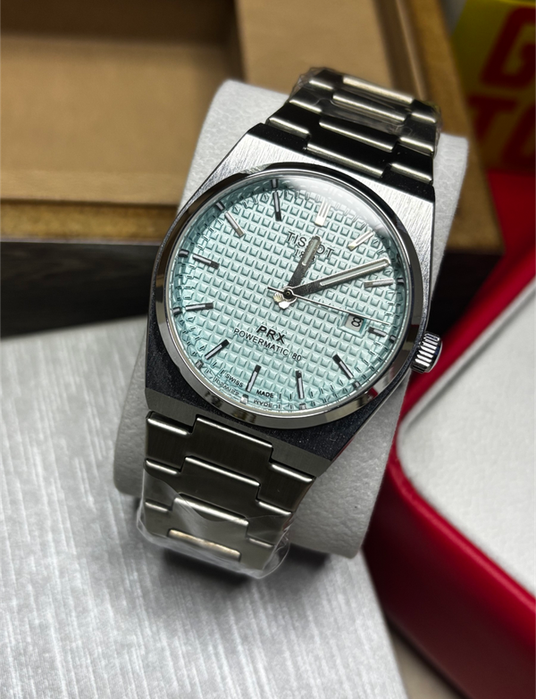 Tissot Prx Automatic Chain Silver Tiffany Dial