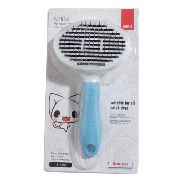 Premium Durable Push Grooming Brush For Cats/Dogs (Wide Shape)