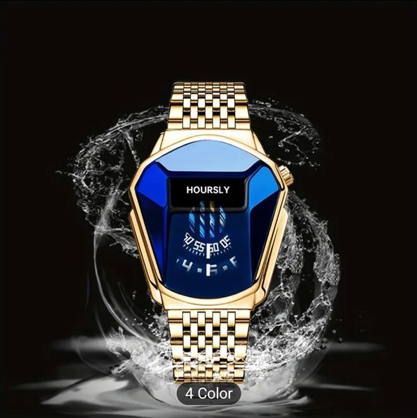 Fashionable Creative Dial Bucket Dial Stainless Steel Strap Quartz Watch 27