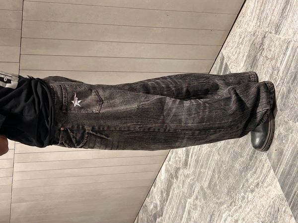 y2k crab whiskers baggy jeans - Image 5