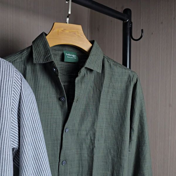 Dark Olive - Full Sleeve Old Money Shirt - Image 3