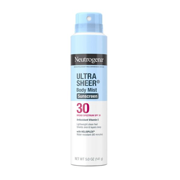 Neutrogena Ultra Sheer Body Mist Sunscreen Spray Broad Spectrum SPF 30 – 141g
