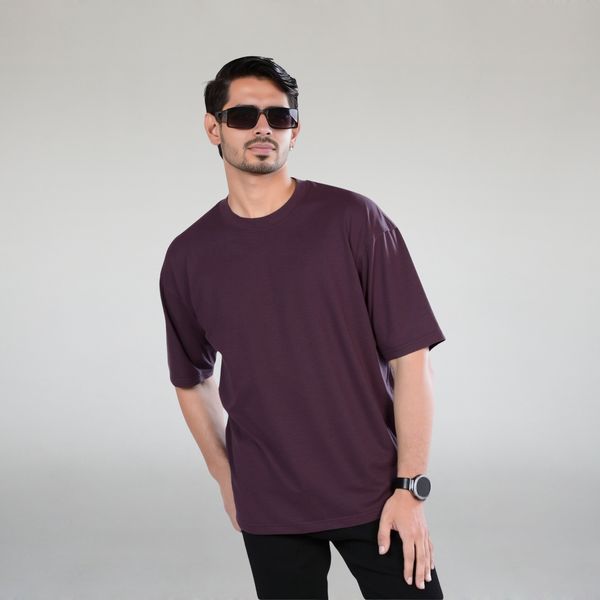 Solid Expresso Brown Oversized T-shirt