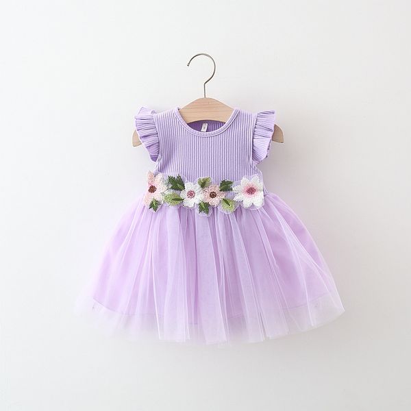🎀 Baby Girl Summer Princess Dress – Puffy Veil Skirt (Western Style)