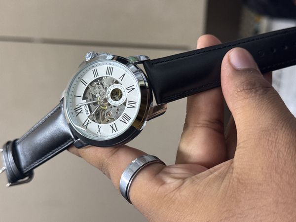 FOSSIL AUTO BELT 60 SEC DESIGN BLACK BELT