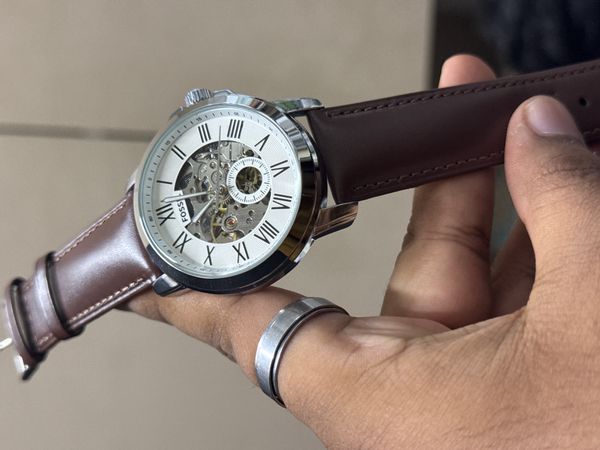 FOSSIL AUTO BELT 60 SEC DESIGN BROWN BELT
