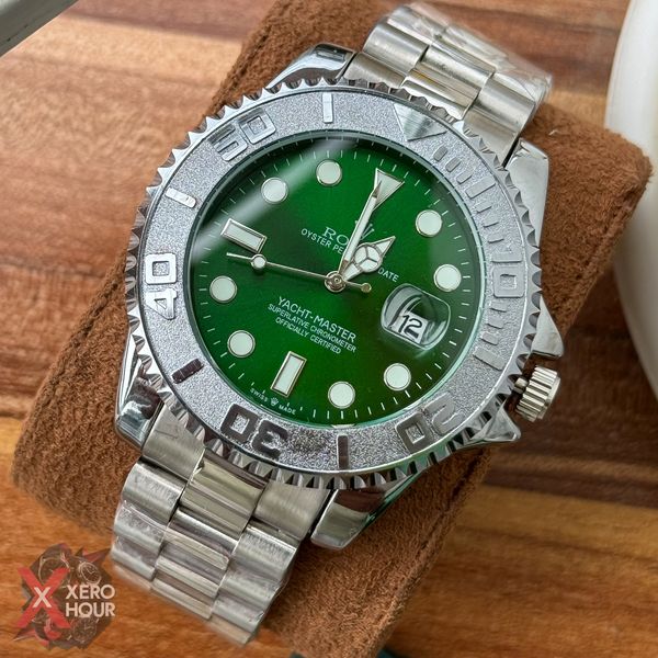 Rolex Yacht master | Chain Edition | Silver with green dial