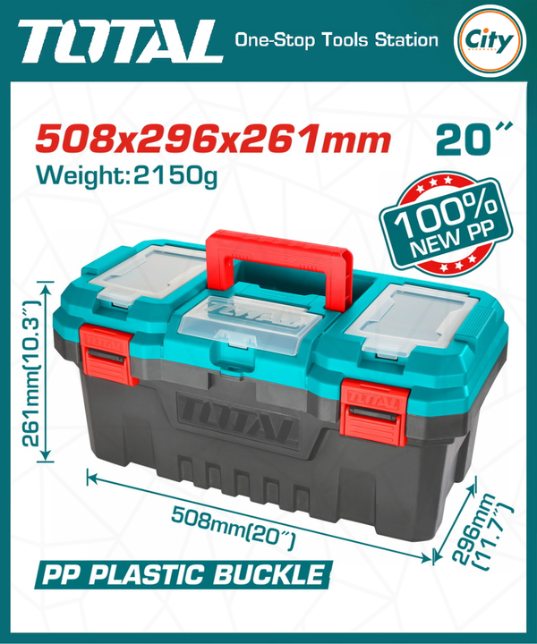 ২০ ইঞ্চি প্লাষ্টিক টুল বক্স Total Tools TPBX0201