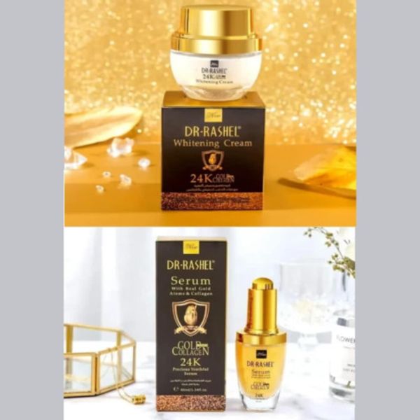 Dr Rashel 24K Gold Collagen Whitening Cream and Serum Combo