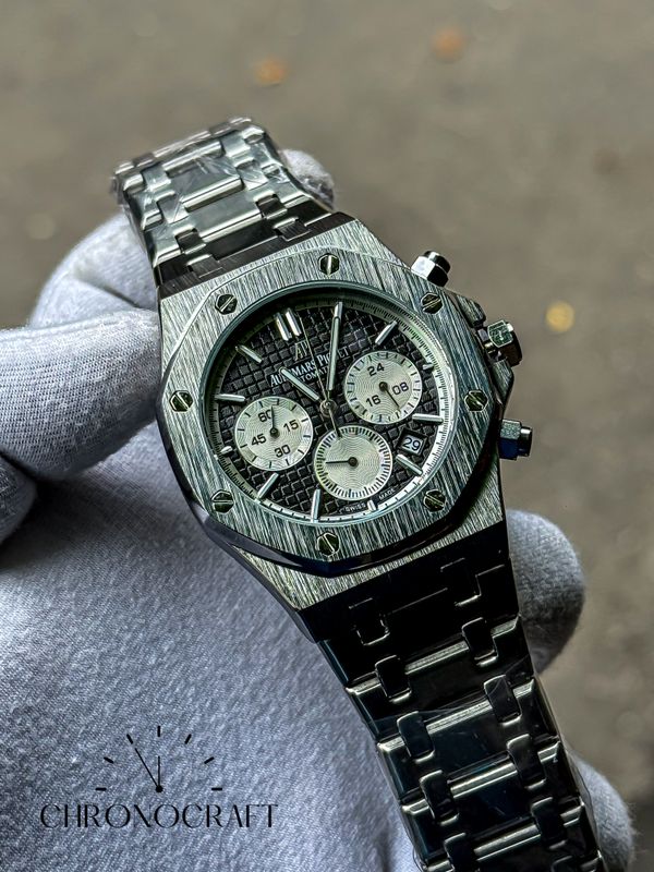 Audemars Piguet Royal Oak Chronograph Reverse Panda Dial-Silver Stainless Steel AA
