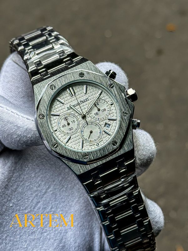 Audemars Piguet Royal Oak Chronograph White Dial-Silver Stainless Steel AA