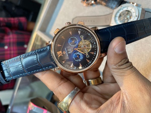 patek auto rg case navy belt aa