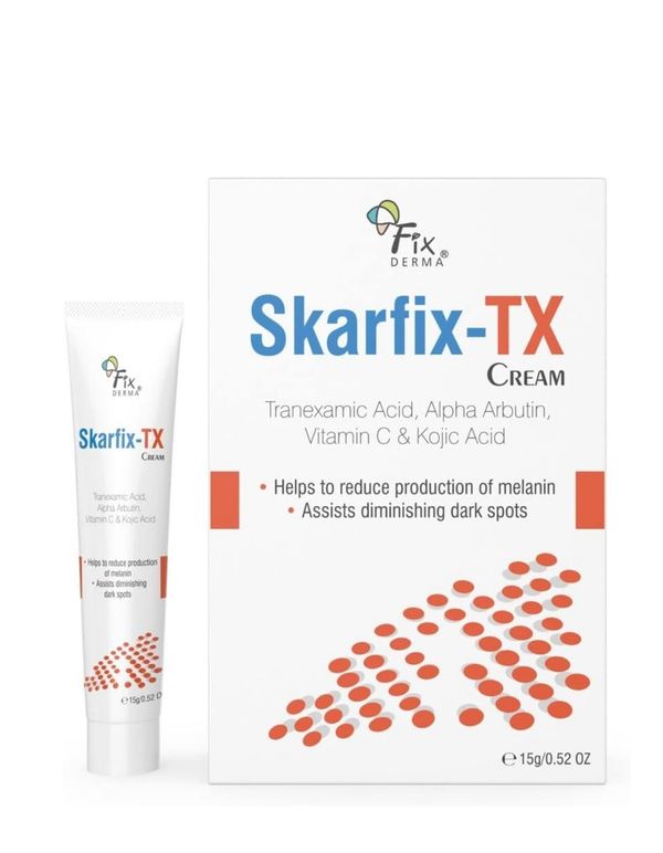 Fixderma Tranexamic Acid + 2% Kojic Acid + 1% Arbutin SKARFIX -TX Face Cream | Pigmentation Removal Cream | Kojic Acid | Uneven Skin Tone - 15g