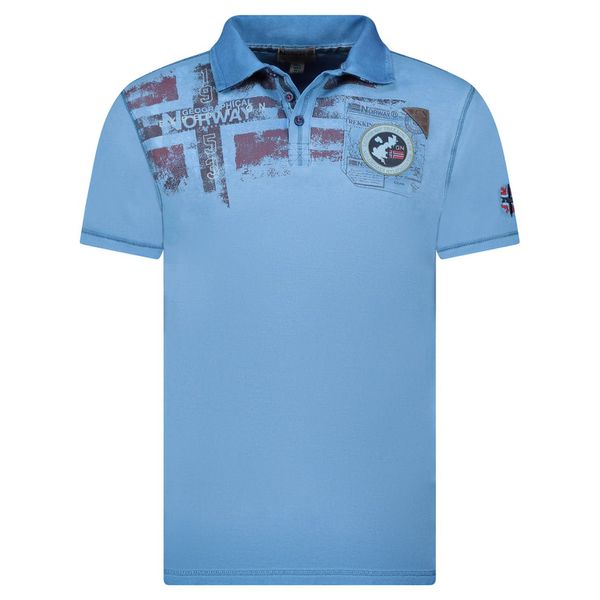 Men - Polo Short Sleeve 100% Cotton Blue