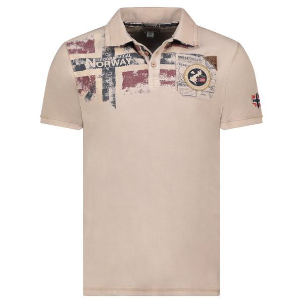 Men - Polo Short Sleeve 100% Cotton Beige