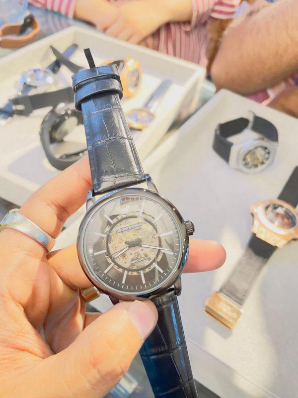 armani auto full black belt aa