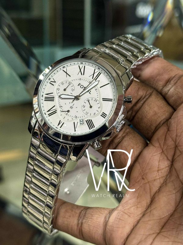 FOSSIL GRANT CHRONO WHITE DIAL