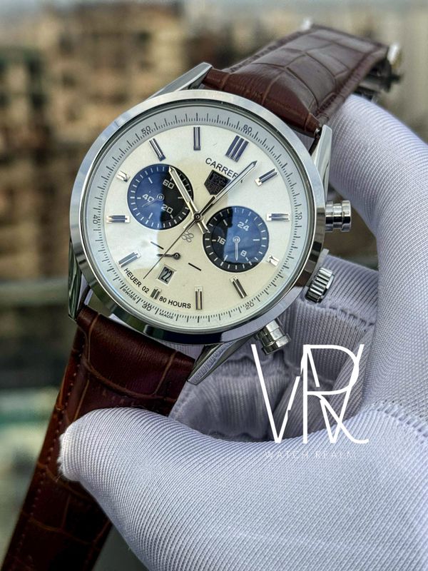 TAG HEUER 02 CHRONO BROWN BELT