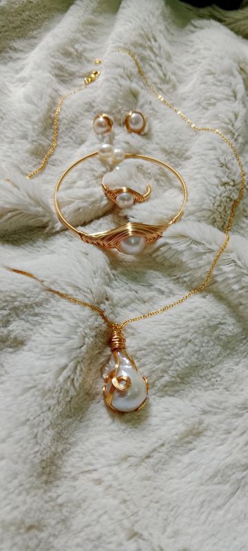 Pearl Necklace Combo set