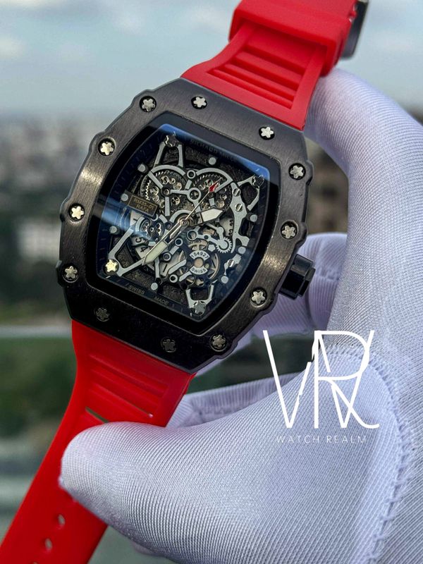 RICHARD MILLE RED BELT BLACK BEZEL
