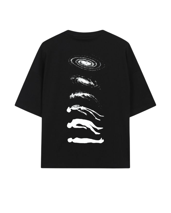 Cosmic Ascension Oversized Tshirt - Black