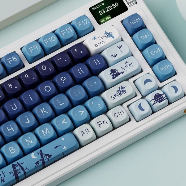 Guofeng Blue MOA Profile PBT Keycaps Set