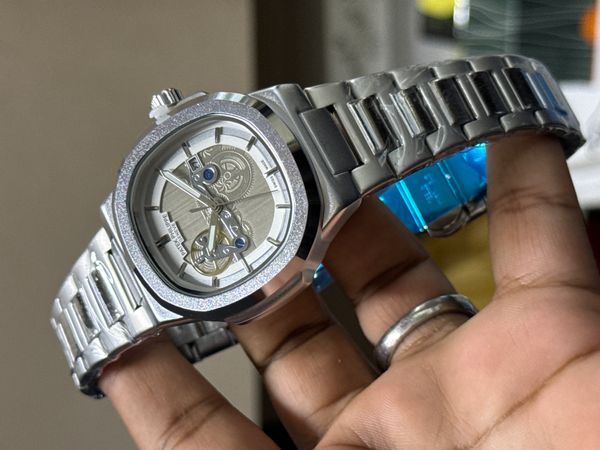 PATEK SILVER BODY WHITE DIAL SWEEP MOVEMENT