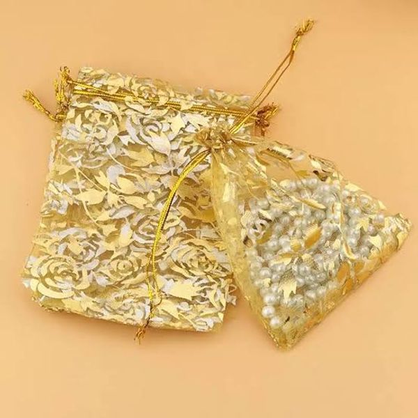 7*9 Pouch bag - Gift Bag Golden । পাউচ মিনি গিফট ব্যাগ গোল্ডেন কালার